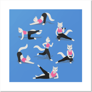 Fitness Cats Posters and Art